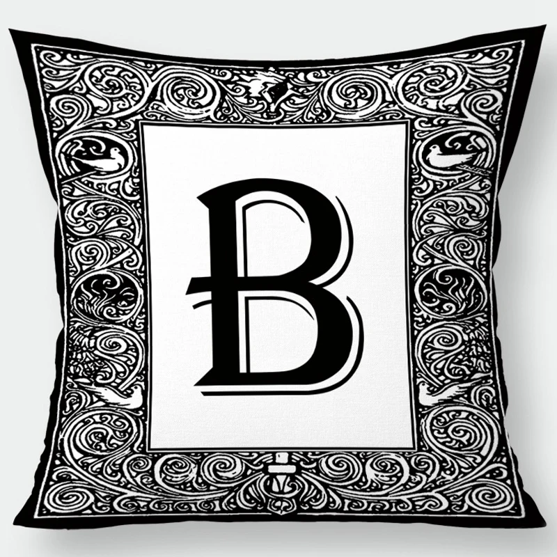 Наволочка Silstar Tex с буквами алфавита в европейском стиле | Дом и сад