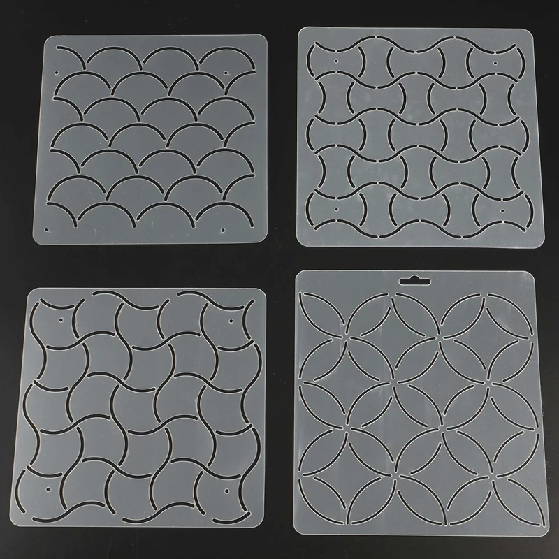 Прозрачный акриловый шаблон для подушек 4 шт. набор шаблонов шитья и вышивки