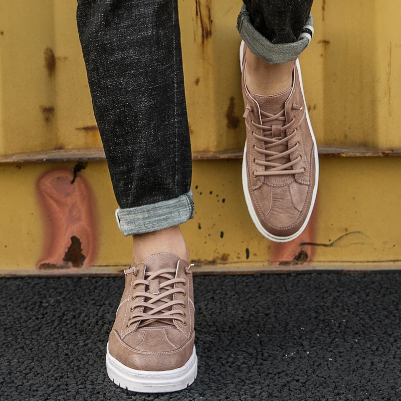 

Casual Leather Shoes Classic Soft Moccasins Hombre Fashion Breathable lace up oxfords comfortable luxury male Men Shoes Flats