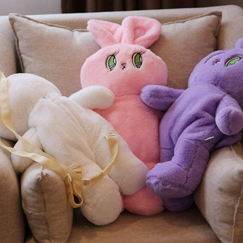 1 шт. милый плюшевый рюкзак с кроликом Kawaii, рюкзак с плюшевым Кроликом, детская школьная сумка, Подарочная детская игрушка для маленьких девочек, сумка