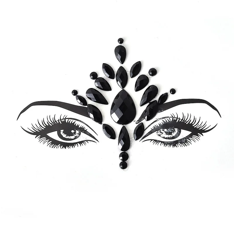 Хэллоуин Карнавал 3D Хрустальная наклейка украшение для макияжа модные блестящие