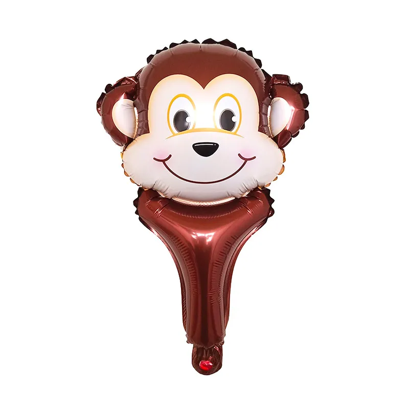 6 шт./лот ручной Джунгли животных фольги шары голова тигра льва гелиевые