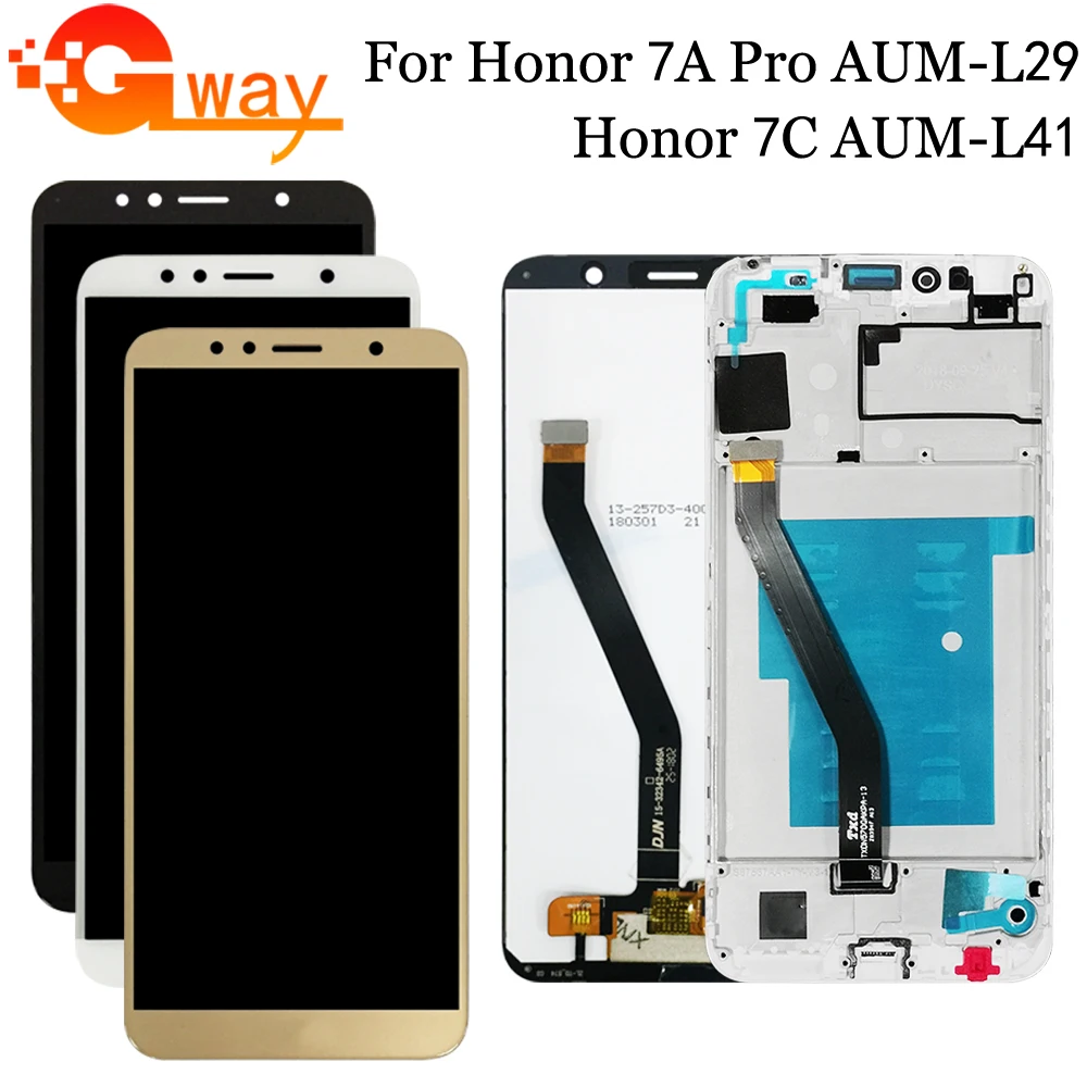 

ЖК-дисплей 5,7 дюйма для Honor 7A, с дигитайзером сенсорного экрана и рамкой для Huawei Honor 7A Pro, ЖК-дисплей Honor 7C, AUM-L33, AUM-L29 AUM-L41