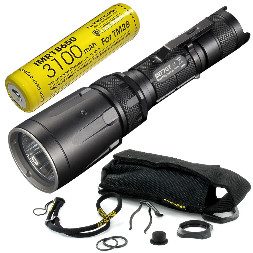 NITECORE 5 цветов RGB+ УФ-светильник SRT7GT+ аккумуляторная батарея CREE XP-L HI V3 1000LM смарт-кольцо Водонепроницаемый флэш-светильник поисково-спасательный фонарь - Испускаемый цвет: 10A3100mAh IMR18650