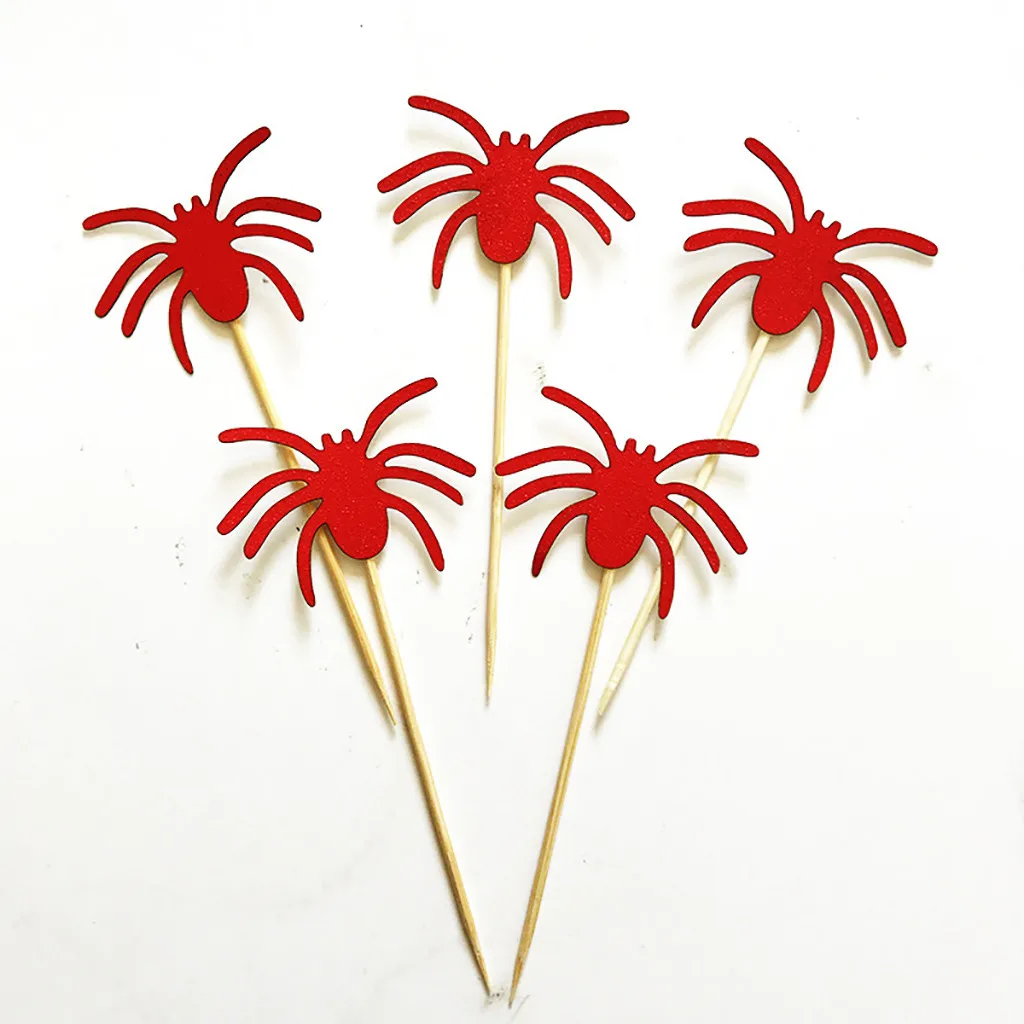 5 шт. декор для Хэллоуина торт Топпер Хэллоуин паук летучая мышь кошка Тыква DIY