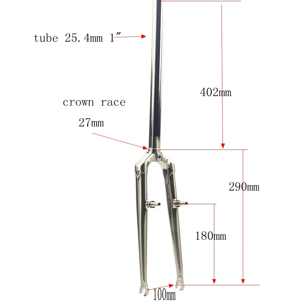 SILVEROCK 20 &quot406 хромолиевая сталь велосипедная жесткая вилка 1 дюйм 25 4 мм V тормоз
