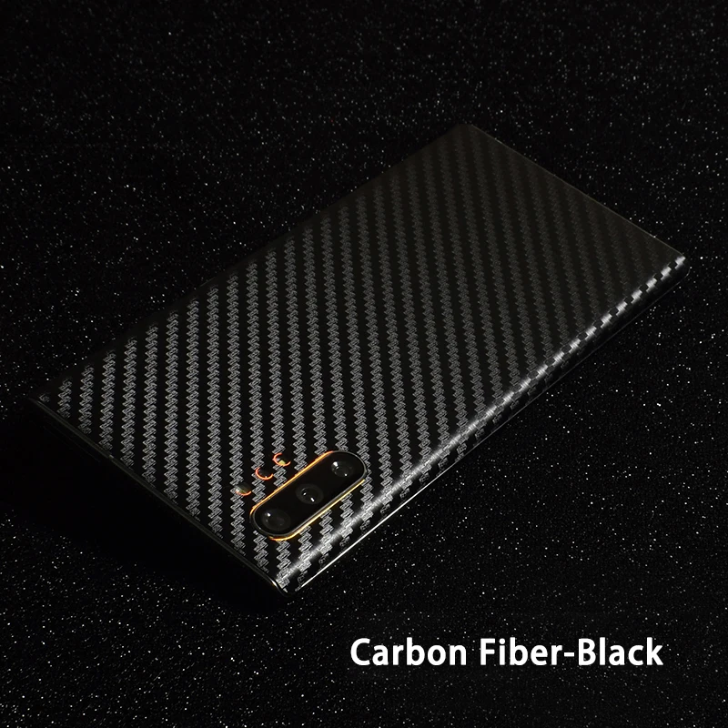 3D углеродное волокно/кожа/дерево скины Телефон задняя наклейка для SAMSUNG Galaxy Note 10 Plus Note 10 A60 A80 Прозрачный матовый стикер