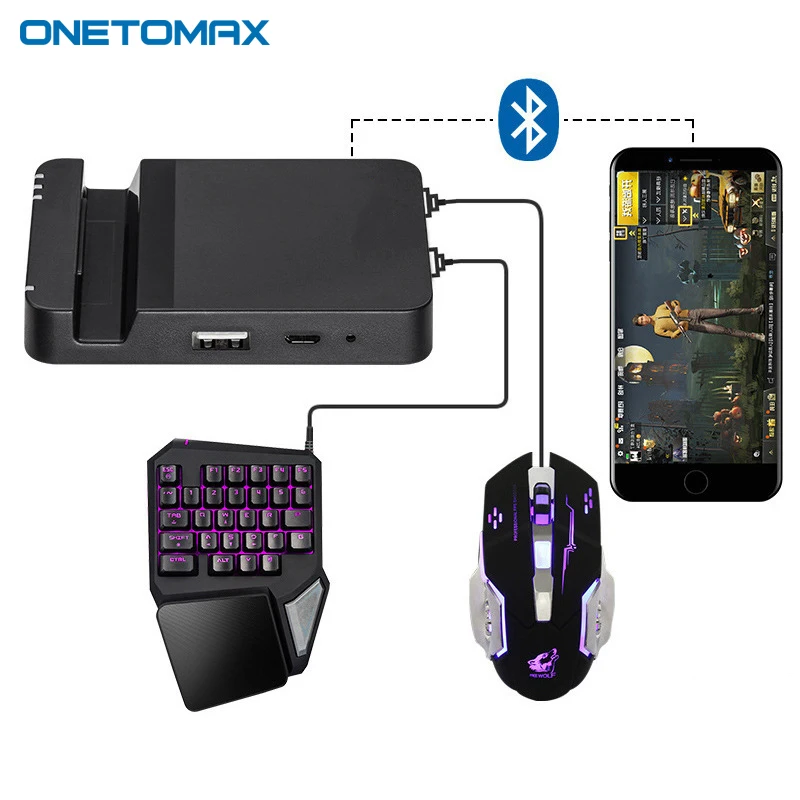 Многофункциональный геймпад для Pubg конвертер игровой клавиатуры и мыши с Bluetooth IOS