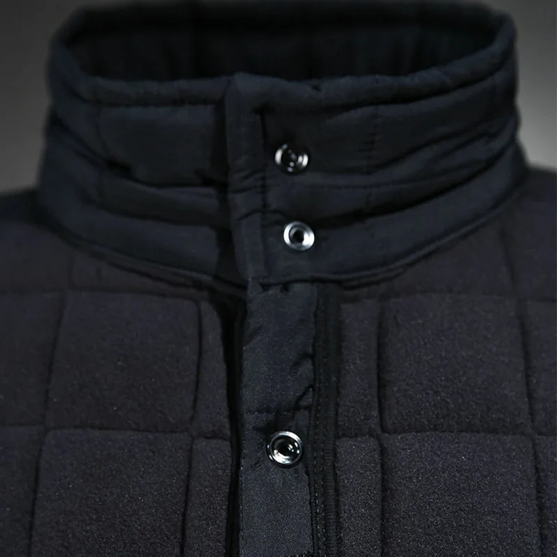Men's Cotton-Padded Coat Autumn And Winter New Style Stand Collar Light In Long Case Grain Leisure Loose Large Size Coat