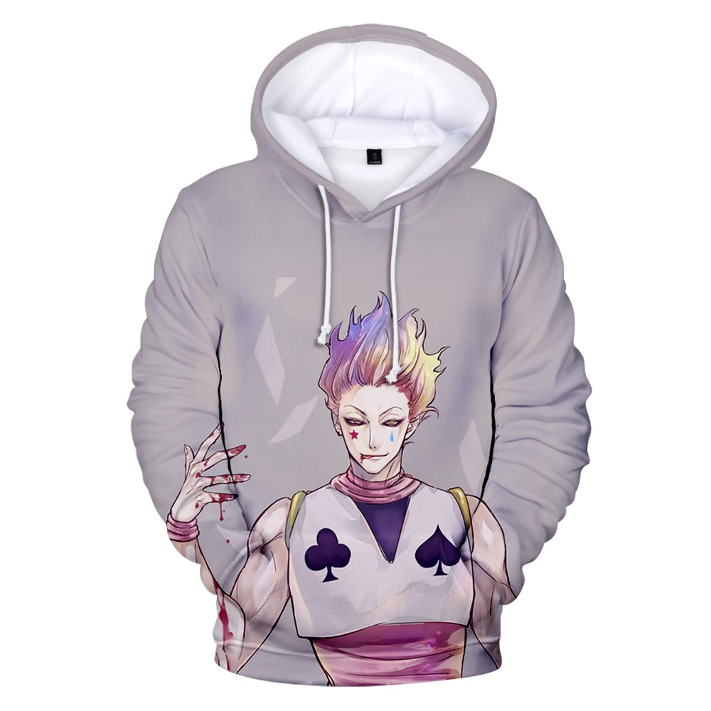 

2021 New Fashion Anime Hunter X Hunter Killua Leorio Kurapika Gon Hisoka Cartoon Pullover Hoodie Streetwear Tops Oversize Girls