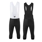 Велосипедные штаны для мужчин и женщин, черный нагрудник в 7 точек, длинные брюки из лайкры, летние