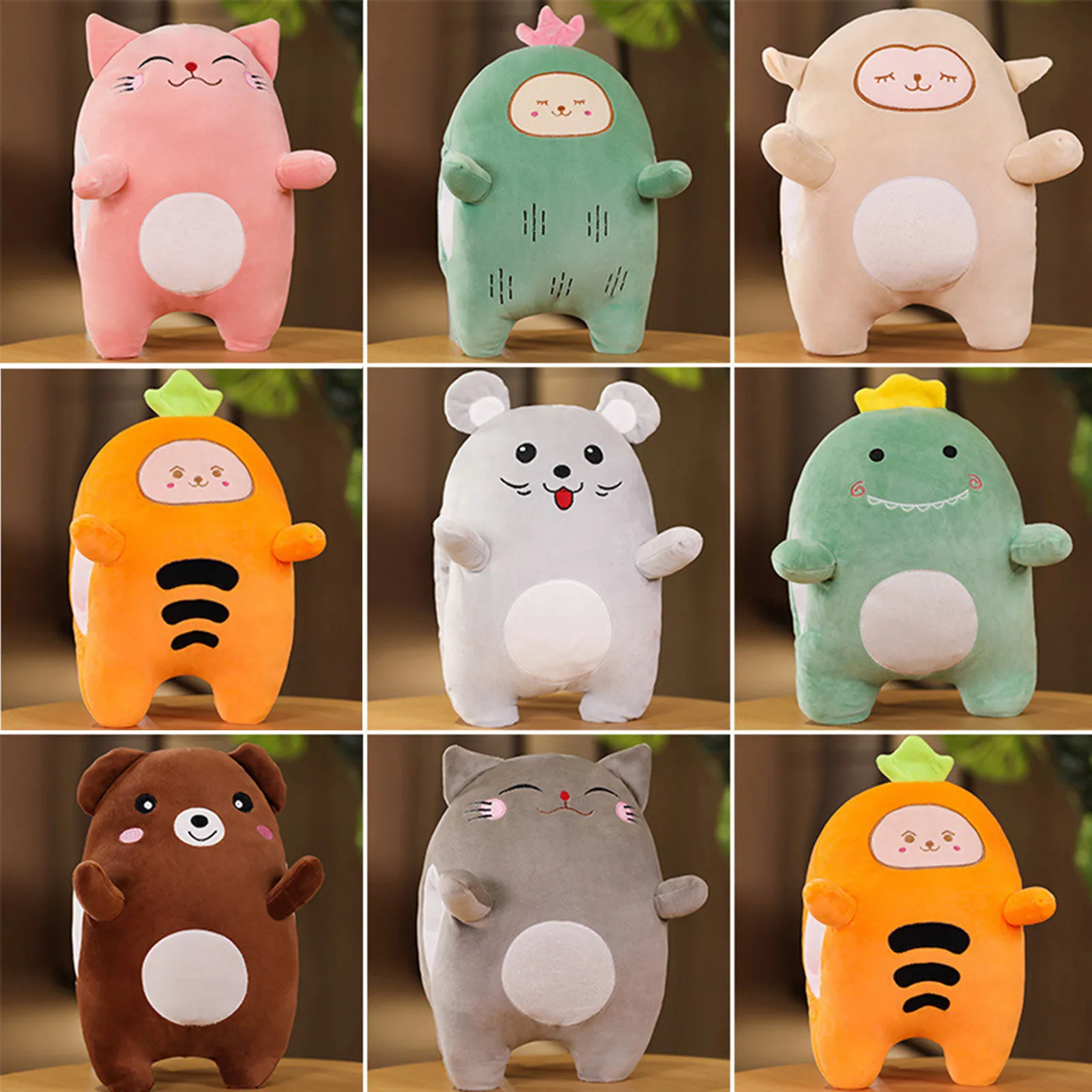 Новинка разнообразные милые геометрические фигуры 35 см пышная плюшевая игрушка