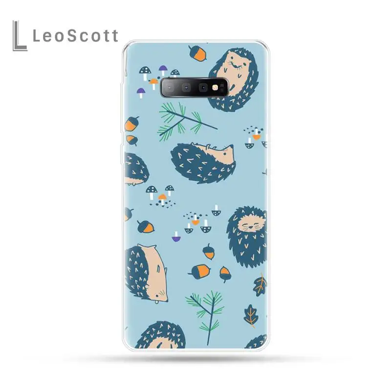 

Cute cartoon Animal hedgehog Phone Case For Samsung Galaxy S5 S7 S8 S9 S10 S10e S20 edge plus lite