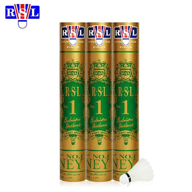 5 трубок Волан Rsl № 1 воланы для бадминтона высокое качество с утиным пером