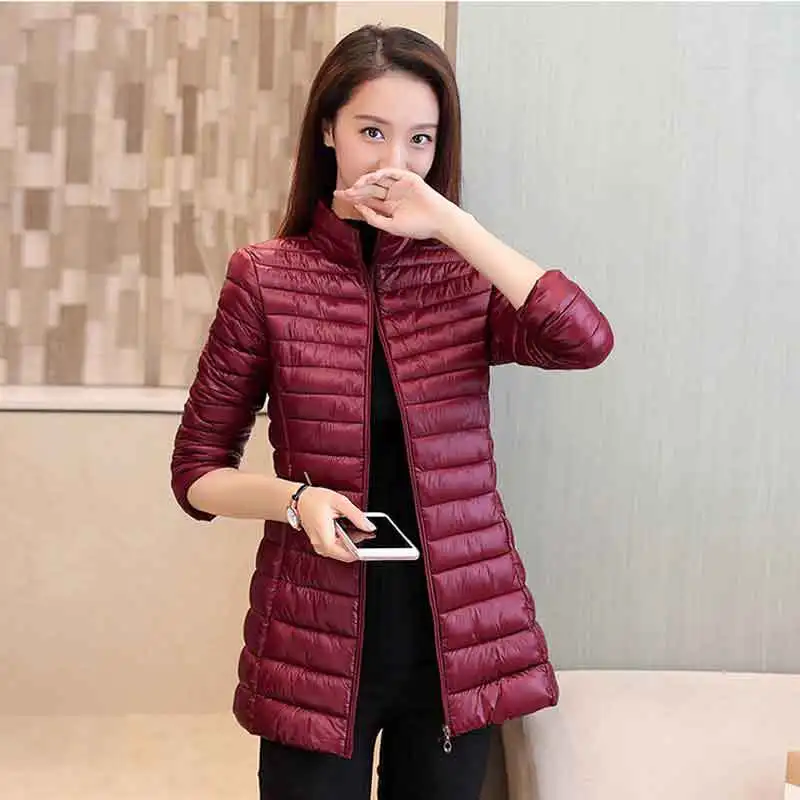 2019 зимняя одежда с хлопковой подкладкой Женская облегающая элегантная в
