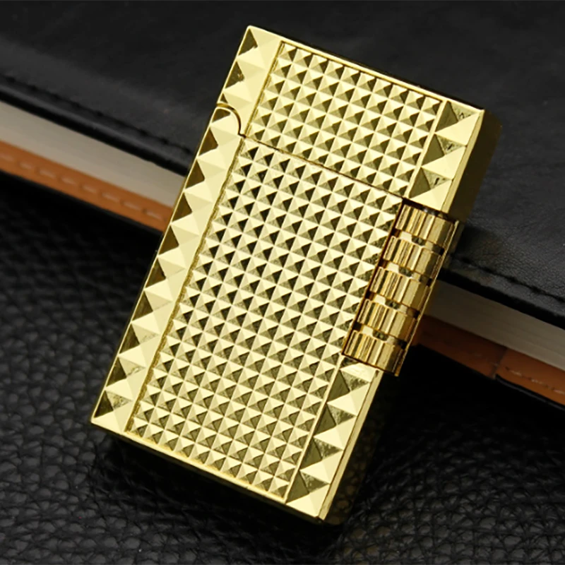 

NO Dupont Metal Lighter Torch Grinding wheel Gas Lighters Cigar Butane Lighters Smoking Accessorie Lighter Flame Gadgets for Men