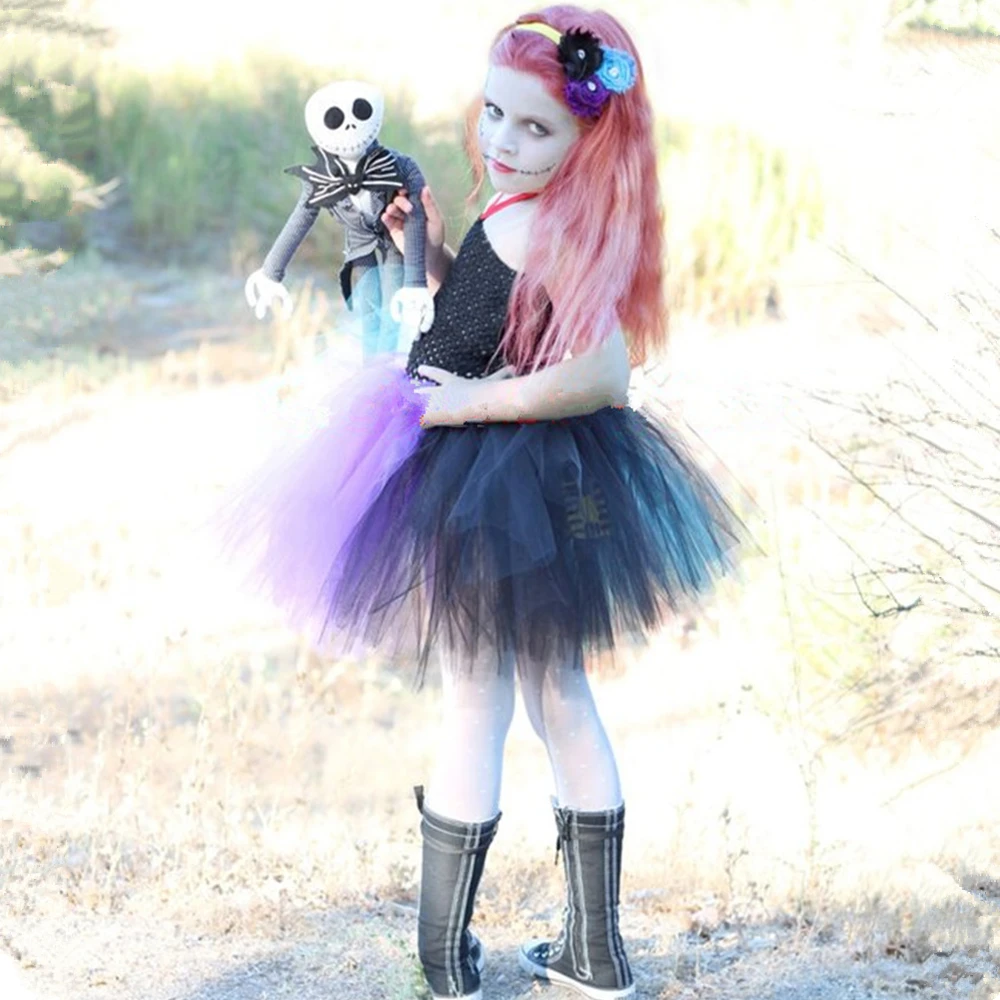 Тряпичная кукла юбка-пачка для девочек платье с принтом &quotКошмар перед