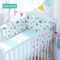 crown pattern 18030 cm crib bumpers ul shape baby bedding set cot around protector newborns bed head protect cushion one piece