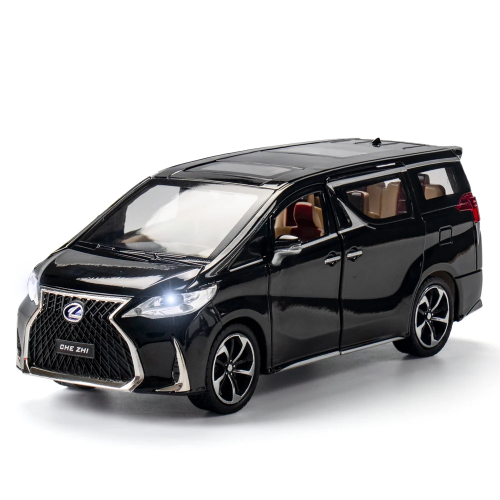 Новинка 1/24 LM300H литая модель автомобиля из сплава MPV украшение со звуком