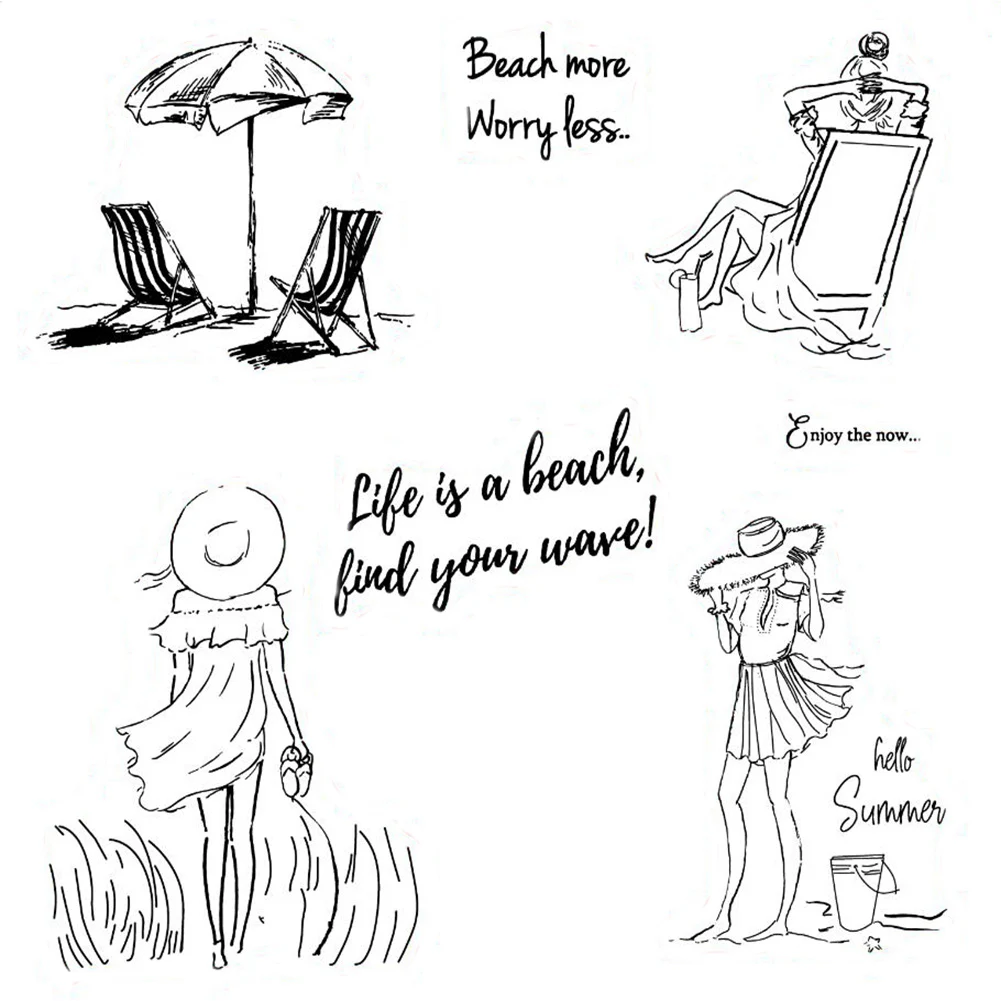 Женские прозрачные печатки для скрапбукинга | Дом и сад