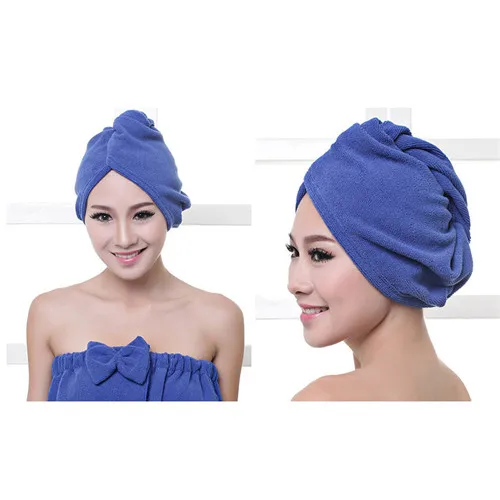 royal blue Женская ванная комната супер абсорбент быстросохнущее плотное полотенце из микрофибры полотенце для волос сухая шапочка салонное полотенце - Цвет: royal blue