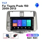 Автомагнитола на Android, мультимедийный видеоплеер для Toyota Land Cruiser Prado 150 2009-2013, стерео, GPS-навигация с камерой, DVR, FM