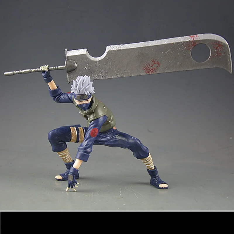 

Naruto Anime Hagaki Kakashi Decapitation Broadsword Figure 15cm Model Decoration Anime Characters Children's Toys