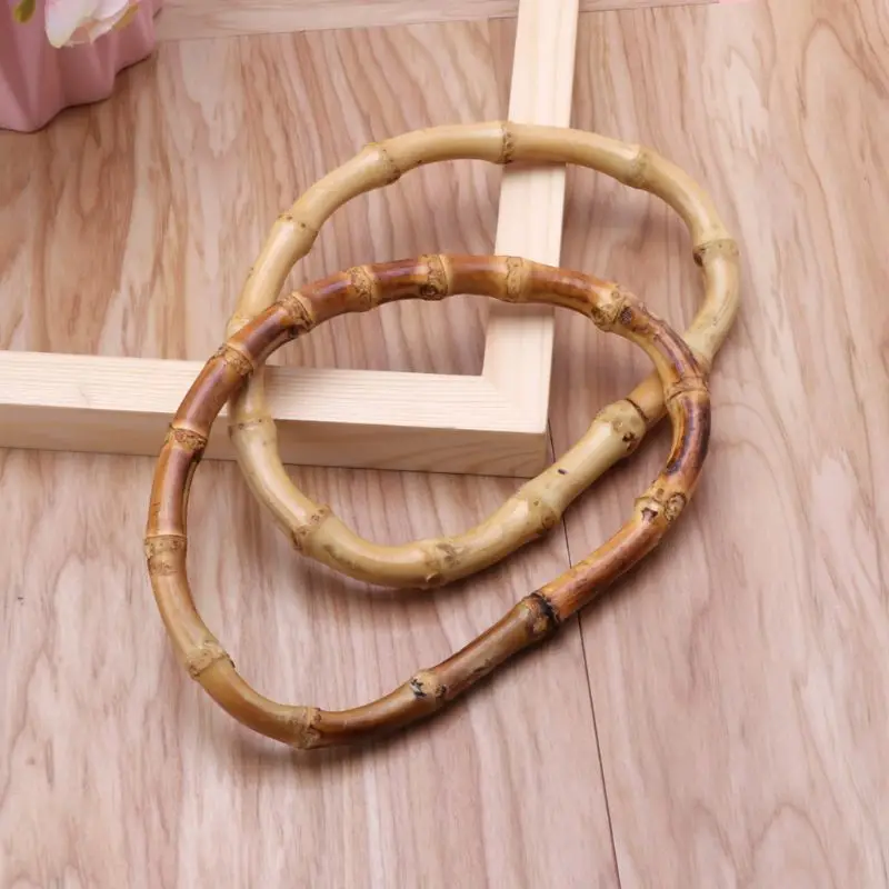 1 х D форма бамбуковая сумка ручка для Сумочка ручной работы DIY сумки аксессуары