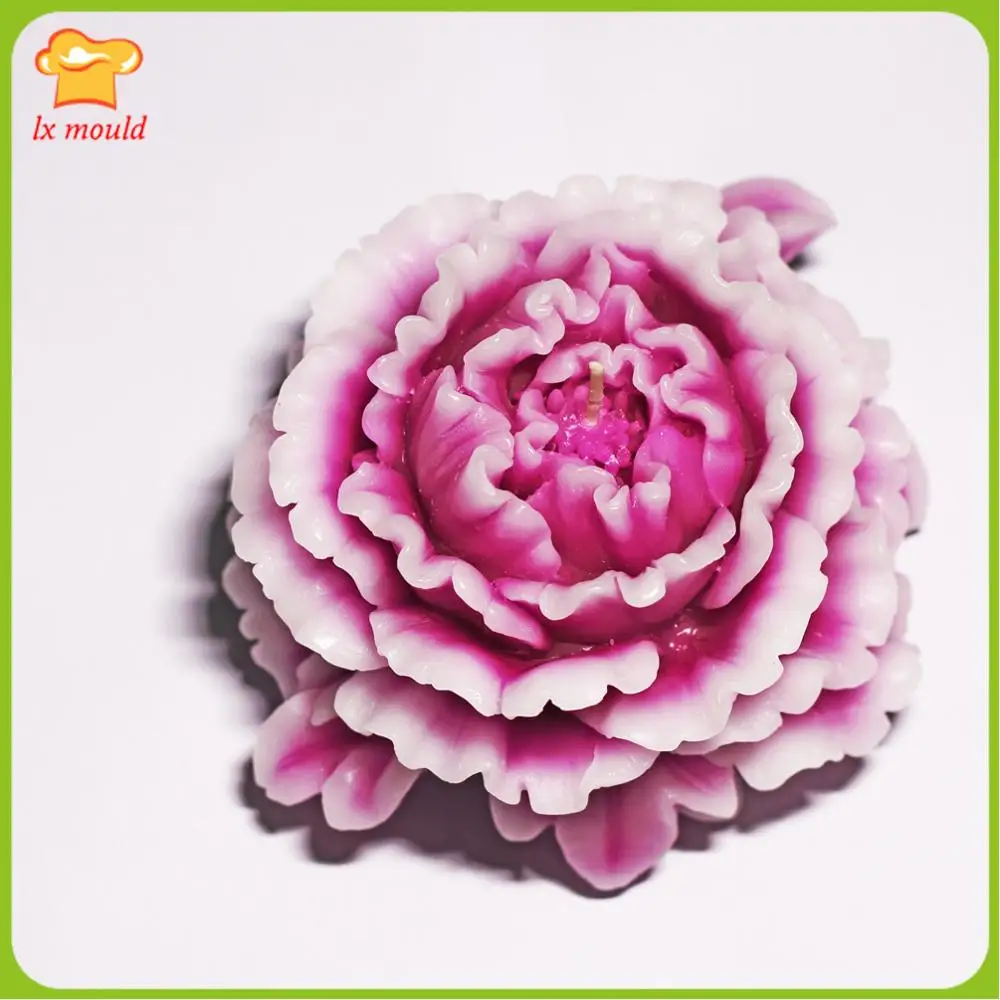3D силиконовая форма для цветов большая резьбы в виде свечи штукатурка украшения