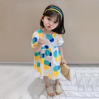 2021 baby summer clothing kids girls fashion shortsleeve polka dot dress stylish elastic dress for children baby girls