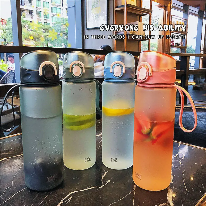Спортивная бутылка для воды 500 мл портативный шейкер протеина чай фрукты лимон