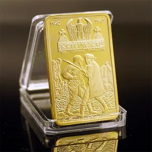 Немецкий золотой слиток 1942-1943 Сталинградский Танк рейхсмарк 1 унция 9991000 Золотая коллекция ремесел