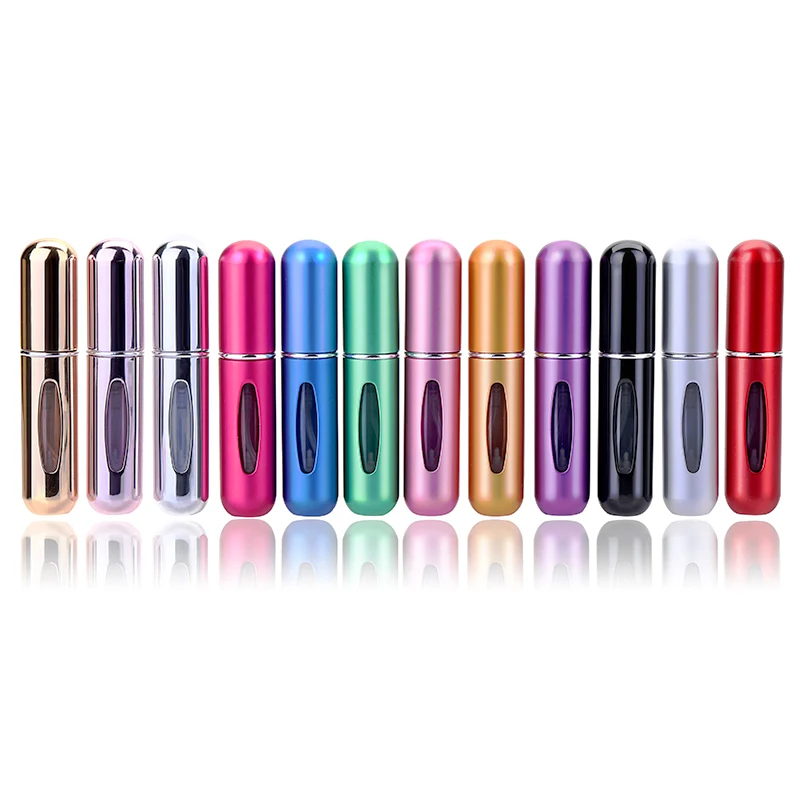 

MUB - 5ml 8ml Mini Portable Aluminum Atomizer Refillable Perfume Bottles Scent Pump Spray Bottle Parfum Empty Cosmetic Container