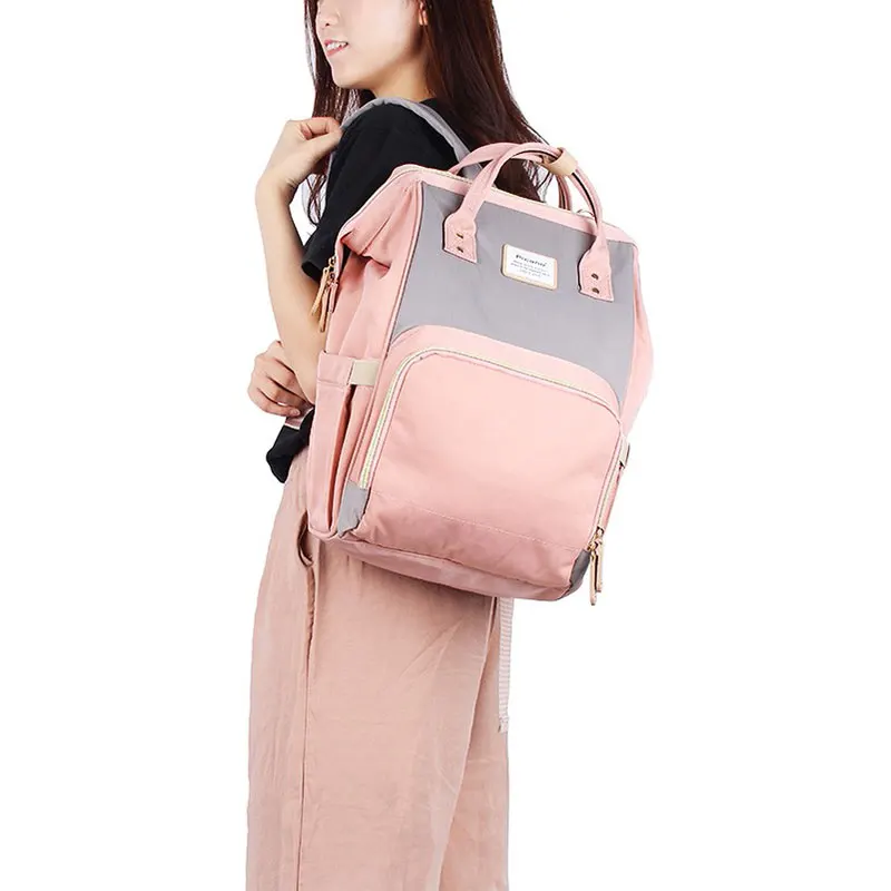 

Maternity Bag Diaper Bags Patchwork Mummy Bag Large Capacity Baby Nappy Bags Travel Backpack Nursing Bag for Baby Care Stroller