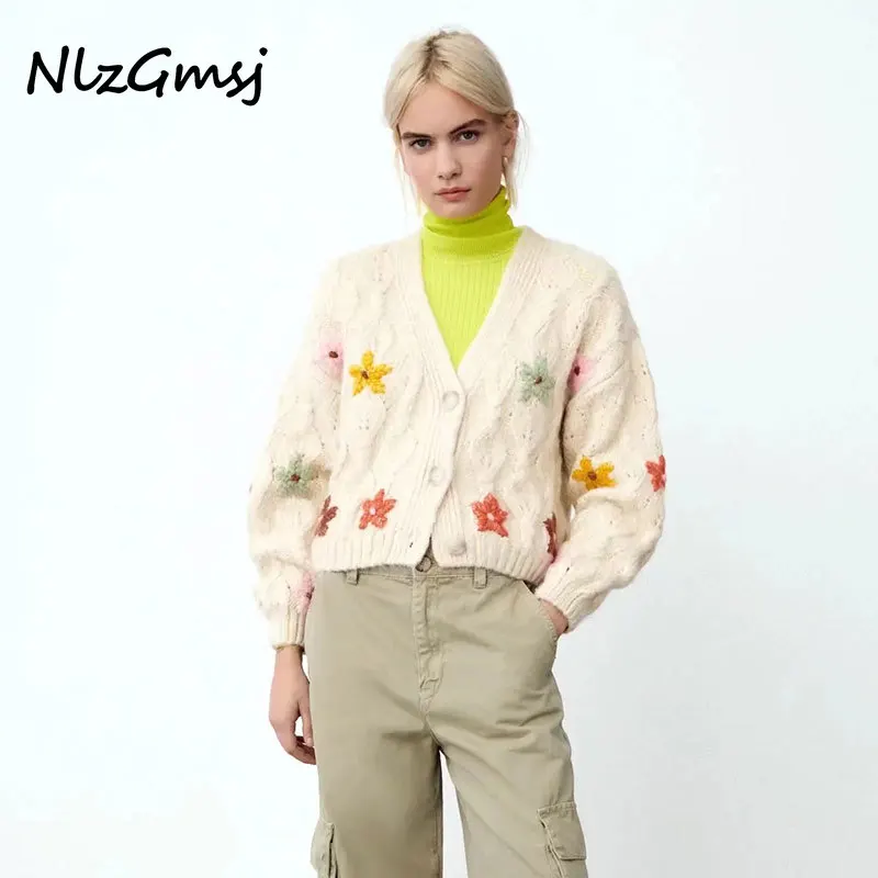 

Свитер Nlzgmsj Za, осень 2021, свитер ручной работы, кардиган, женский свитер в стиле пэчворк, джемпер, вязаные пальто, верхняя одежда, Caftans 202110