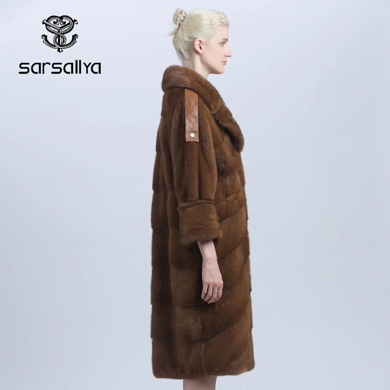 Mink Fur Coat Women Winter Real Fur Coat Female Import Natural Mink Coat Ladies Genuine Leather Overcoat Luxury Fashion 2020 New