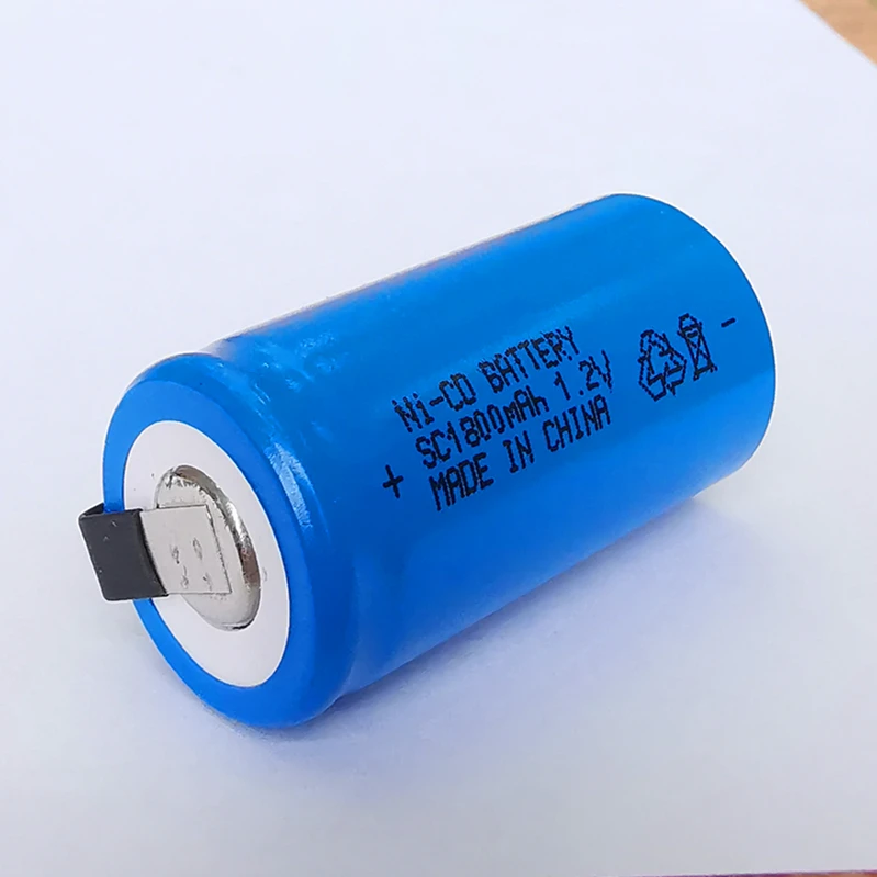Новинка 2019 2 шт Ni-CD SC1800mAh с вкладками батарея высокой мощности 10C 1 V перезаряжаемая