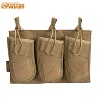 excellent elite spanker tactical universal triple ak47 ammo clips outdoor hunting equipment bag military molle magazine pouch