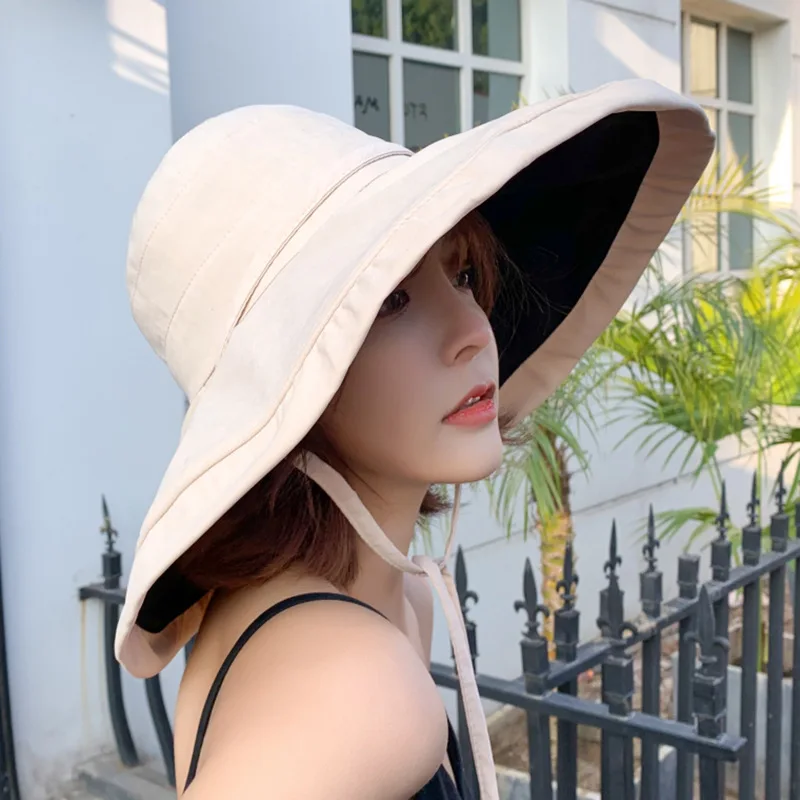 Шляпа Женская Солнцезащитная с широкими полями Пляжная Панама Складная