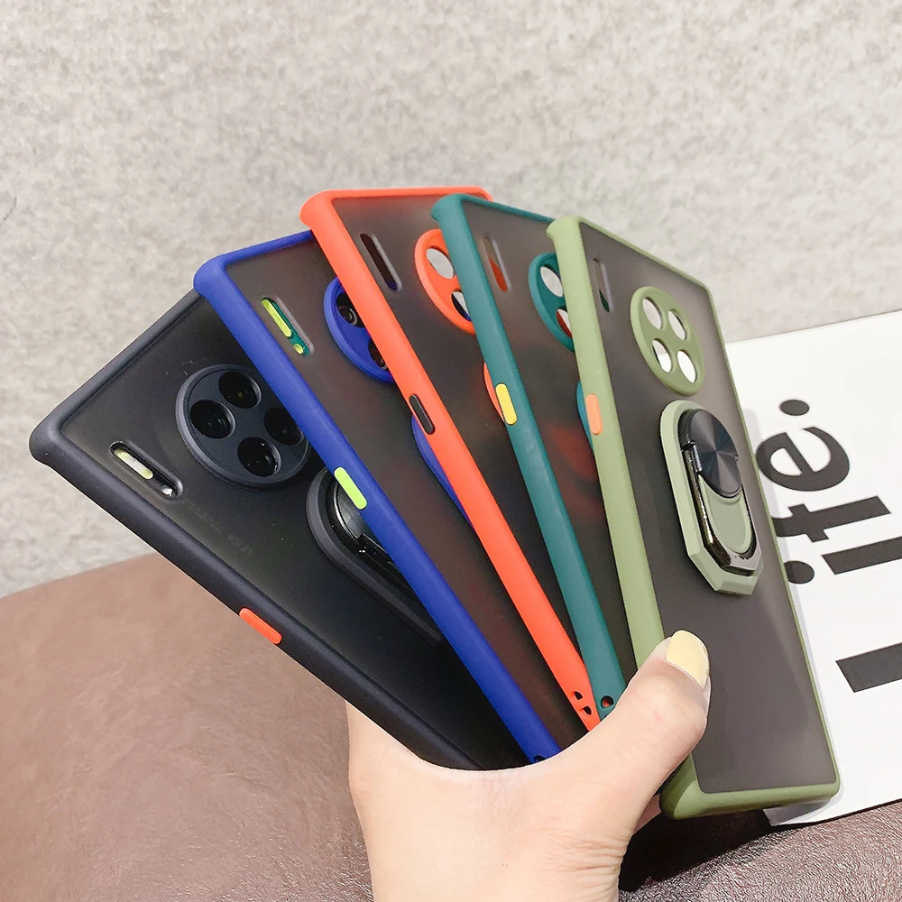 Защитный матовый чехол для телефона Huawei P50 P40 Pro P30 Lite P20 Mate 40 30 20 Nova 9 чехол-накладка