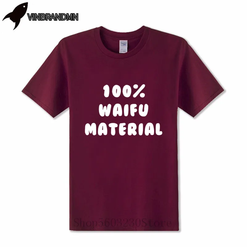 Новинка Забавный оригинальный дизайн 100% сертифицированный материал Waifu футболки