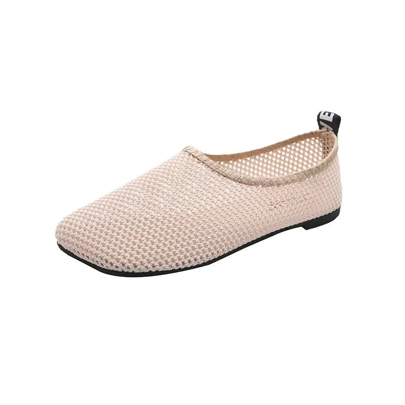 

Large size single shoes women's 2021 summer new mesh flat shoes comfortable leisure net shoes comfortable flat shoes