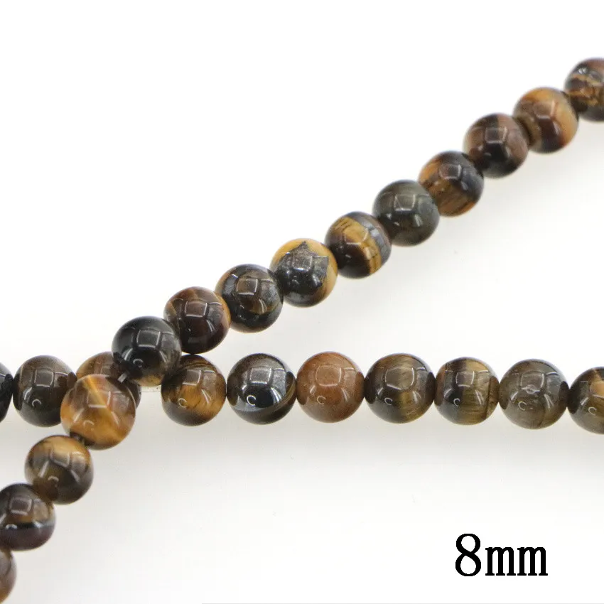 New 4-14mm Natural Tiger Eyes Stones Round Loose Beads DIY Accessories Women Girl Gift Jewelry Making Wholesale Price 15inch | Украшения и