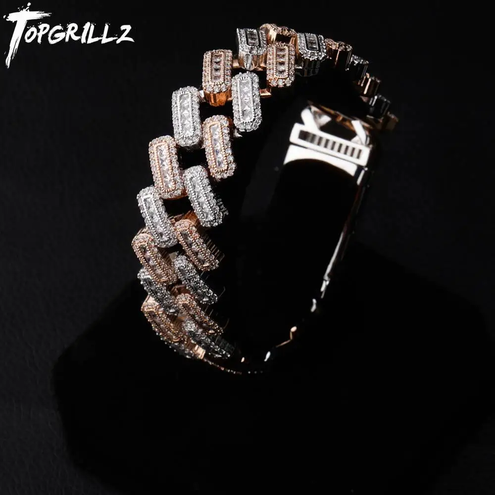 TOPGRILLZ 20 мм Пряжка в коробке застежка багет циркон зубец установка кубинский