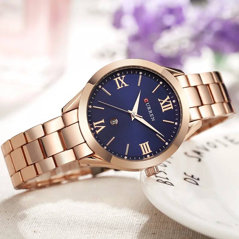 

CURREN Fashion Casual Ladies Wrist Watch Stainless Steel Dress Women Watches Calendar Analog Quartz Female Clock Ladies Gifts