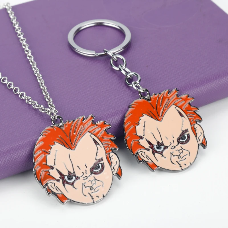 Страшные украшения на шею из потомство Чаки брелок мультяшный игрушка подвесная