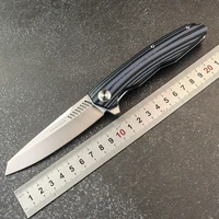 stainless steel folding knife high hardness outdoor camping multifunctional kitchen fruit knives edc tool g10 handle
