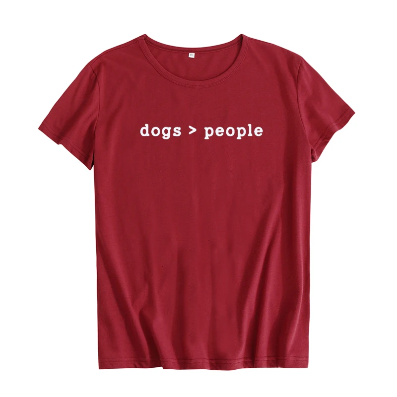 Футболка с надписью Dogs Are Greater That People Funny женская футболка принтом в виде букв Dog Lover