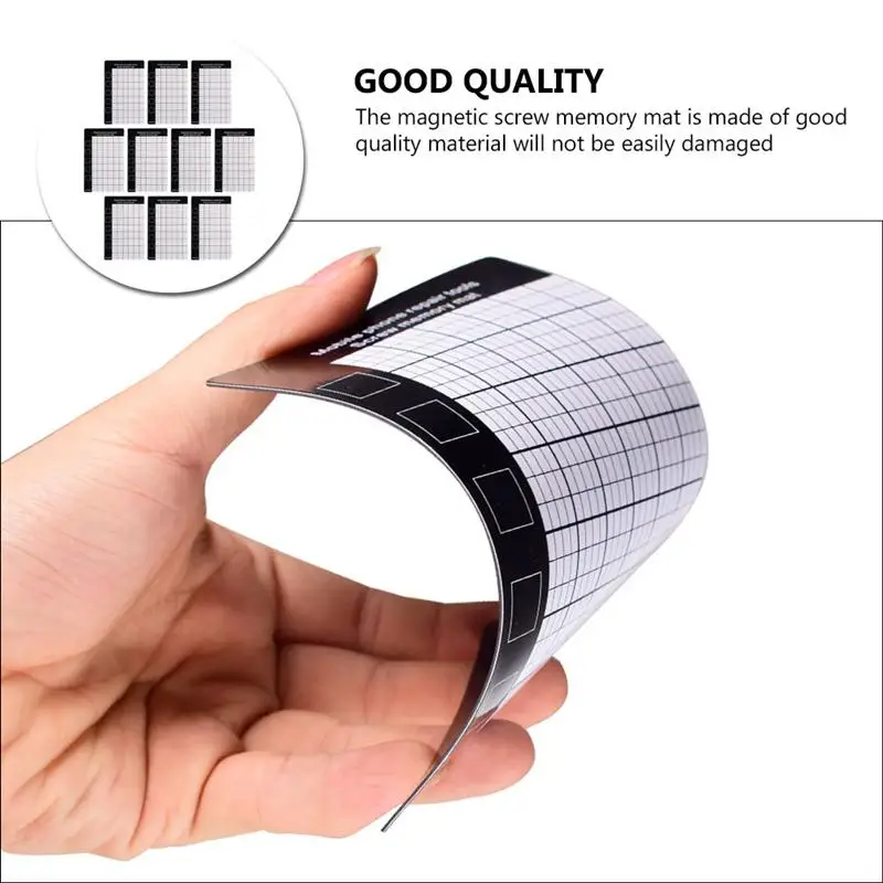 

10PCS Phone Screw Storage Work Pad Phone Screw Magnetic Work Mat Phone Disassembly Screw Pad for Shop