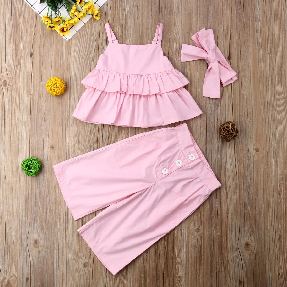 Модная детская одежда для маленьких девочек Яркая Летняя без рукавов ремешки